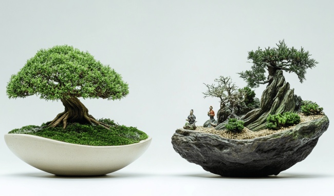 Japonské vs. čínske bonsaje - hlavné rozdiely
