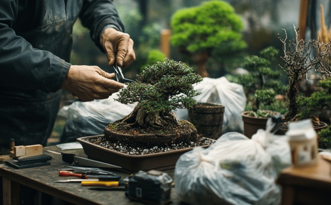 Presádzanie bonsajov - krok za krokom